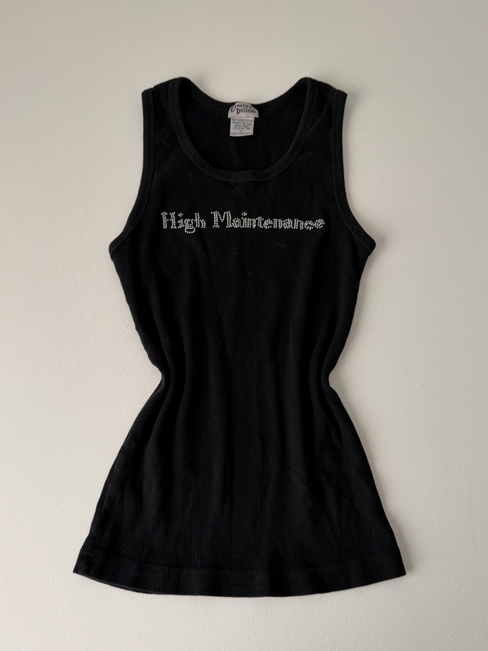 Y2K High Maintenance Rhinestone Tank